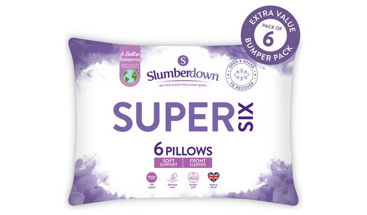 Slumberdown Super Six Soft Pillows 6 pack (British brand)