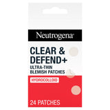 Neutrogena Clear & Defend + Ultra-Thin Blemish Patches, 24 Patches