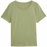 M&S Pure Cotton T-Shirt, 12, Fern Green