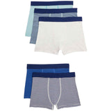 M&S Boys Cotton with Stretch Striped Trunks, 7-8 Years, 5 Pack
