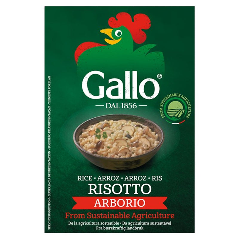 Riso Gallo Arborio risotto rice, imported from the UK