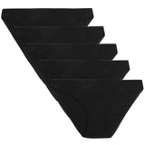 M&S Collection Cotton Rich Bikini Briefs, Size 12, Black