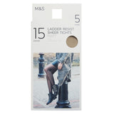 M&S Collection Womens 15 Denier Matt Tights, Medium, Pale Opaline