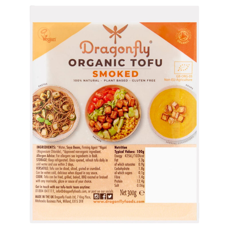 Dragonfly organic super firm smoked tofu 300g - British product