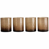 M&S Hammered Tumblers, Brown