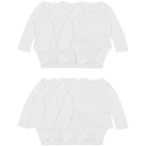 M&S Baby Cotton Long Sleeve Bodysuits, White, 18-24 Months