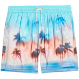 M&S Boys Sunset Palm Print Swim Short, 7-8 Years, Multi