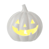 Halloween Light Up Porcelain White Pumpkin