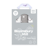 Bloomsbury Mill Organic Muslin Squares, Grey/White, 3 pack
