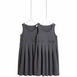 M&S Girls Jersey Bow School Pinafores, 7-8 Years, Grey