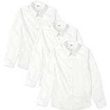 M&S Boys Slim Fit Easy to Iron Shirts, 7-8 Years, White