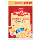 Entremont grated French emmental cheese - British product