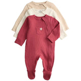 M&S Pure Cotton Sleepsuits, 6-9 M, Berry