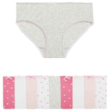 M&S Girls Cotton Rich Heart Knickers, 5-6 Years, Pink Mix