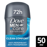 Dove Men+Care Advanced Care Clean Comfort Anti-Perspirant Deodorant Stick