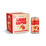 Living Things Peach & Blood Orange Prebiotic Soda