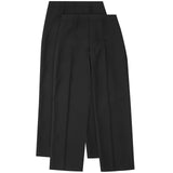 M&S Boys Regular Leg Trousers, 2 Pack, 4-5 Years, Black