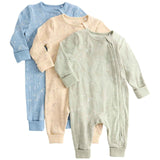 M&S Safari Zip Footless Sleepsuit, 0-3 Months, Yellow