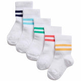 M&S Girls Cotton Baby Socks, 0-6 Months, White