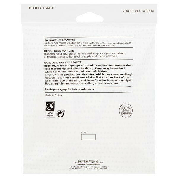 Superdrug Makeup Wedges x 20 GOODS Superdrug