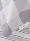 Bianca Grey Gingham 100% Cotton Duvet Cover and Pillowcase Set