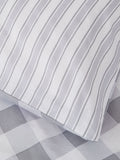 Bianca Grey Gingham 100% Cotton Duvet Cover and Pillowcase Set