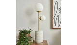 BHS Fleur Terrazzo Decorative Table Lamp in Gold - H54cm x 16cm Diameter