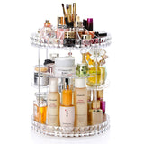 Livingandhome Rotating Makeup Organizer Clear Acrylic Storage 34cm