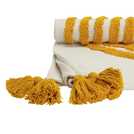 Habitat Geo Tufted Throw white and yellow 125x150cm, UK version