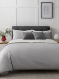 Silver Grey Egyptian cotton duvet cover and pillowcase set (British brand)