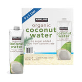 Kirkland Signature Organic Coconut Water No Sugar 9x1L, imported from the UK