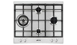 Smeg Cucina P261XGH 60cm Stainless Steel Gas Hob