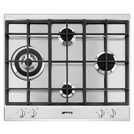 Smeg Cucina stainless steel 60cm gas hob (British brand)