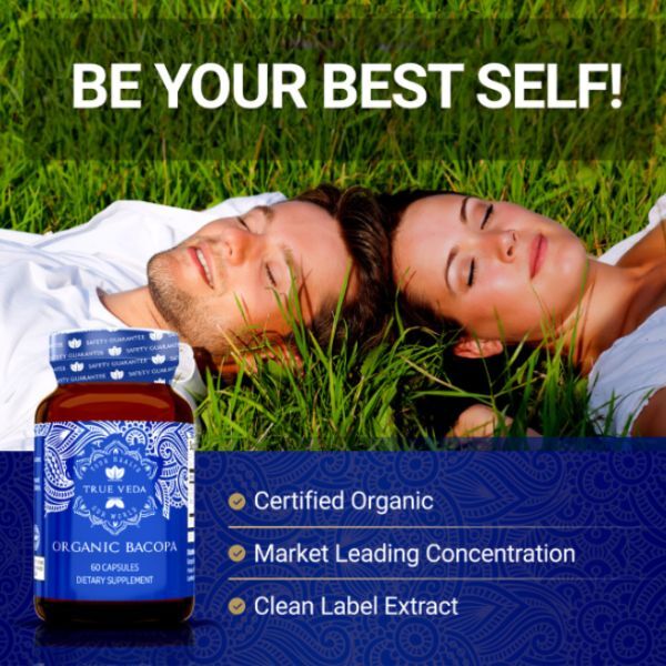 True Veda | Organic Bacopa Brahmi | 20:1 Extract | 60 Caps GOODS Superdrug