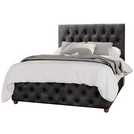 LLB Luna Velvet Kingsize Ottoman Bedframe in Black, UK version