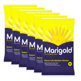 Marigold Extra Life Kitchen Gloves 6 Pack Medium Rubber Gloves