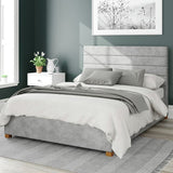 Aspire kingsize ottoman bedframe in silver - British product