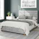 Aspire kingsize ottoman bedframe in silver - British product