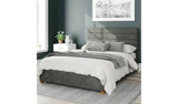 Aspire Kelly Linen Kingsize Ottoman Bedframe in Granite