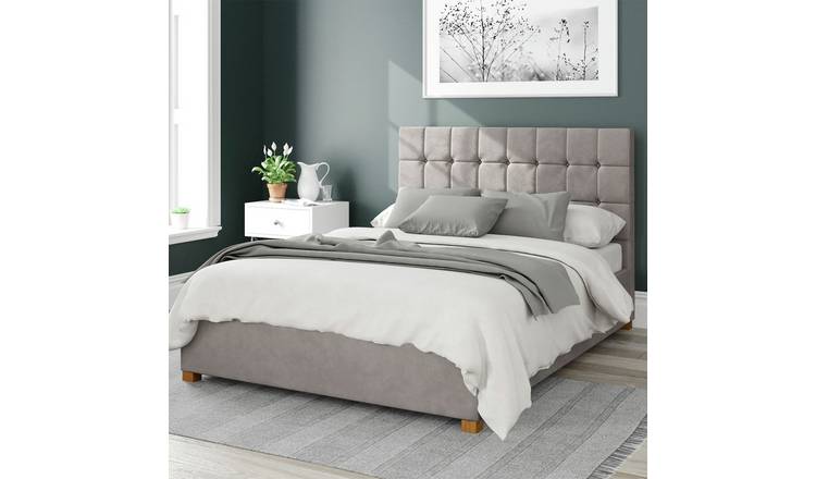 Aspire ottoman bed frame silver double - British product