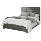 Aspire Kelly Linen Double Ottoman Bedframe - Granite