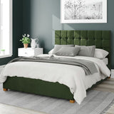 Aspire Sinatra velvet superking ottoman bedframe in forestgreen - British product