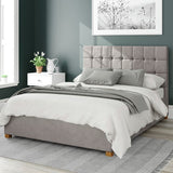 Aspire Sinatra velvet kingsize ottoman bedframe in silver - British product