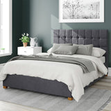Aspire Sinatra Velvet Ottoman Bedframe Steel Kingsize - British product