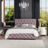 LLB Luna Velvet Superking Ottoman Bedframe in Blush, UK version