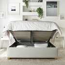 CL Boutique Ottoman Bedframe Light Silver Superking - British product
