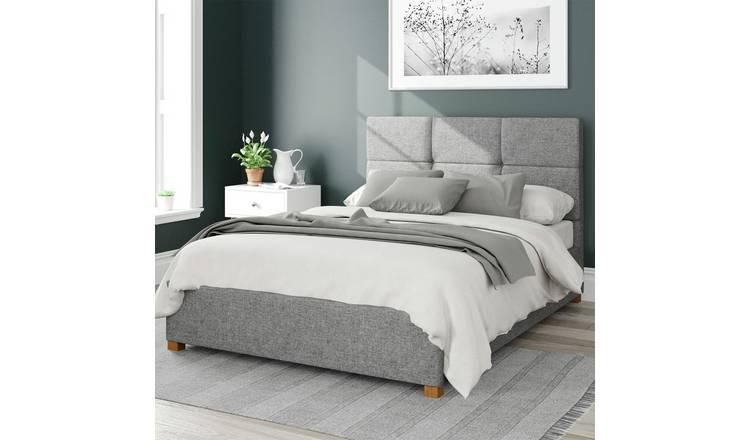 Aspire Caine Twill Double Ottoman Bedframe Grey - British product