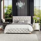 LLB Luna Velvet Superking Ottoman Bedframe Pearl
