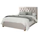 Aspire Olivier linen double ottoman bedframe in off white - British product
