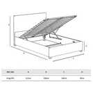 Aspire Olivier Linen Kingsize Ottoman Bedframe in Natural - British product